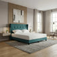 Astria Divan Bed Frame | Moisture-Proof Fabric | Elegant Wingback Tufted Headboard Grandeur Furnishings