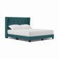 Astria Divan Bed Frame | Moisture-Proof Fabric | Elegant Wingback Tufted Headboard Grandeur Furnishings