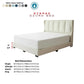 Mirage Premium Divan Bed Frame | Winged Headboard Design | Moisture-Proof Fabric Grandeur Furnishings