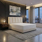 Mirage Premium Divan Bed Frame | Winged Headboard Design | Moisture-Proof Fabric Grandeur Furnishings