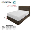 Brown Avalise bed with colour options and dimensions