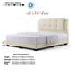 Ovelle Designer Divan Bed - Plush Button Tufted Wing Headboard with Low Profile Base Grandeur Furnishings