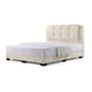 Ovelle Designer Divan Bed - Plush Button Tufted Wing Headboard with Low Profile Base Grandeur Furnishings