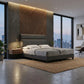 Alora Fabric Bed Frame | Cushioned Headboard Grandeur Furnishings
