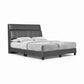 Alora Fabric Bed Frame | Cushioned Headboard Grandeur Furnishings