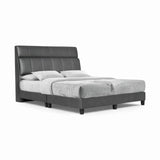 Alora Fabric Bed Frame | Cushioned Headboard Grandeur Furnishings