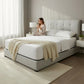 Elancé Premium Divan Bed Frame | Moisture-Proof Fabric | Tufted Headboard Grandeur Furnishings