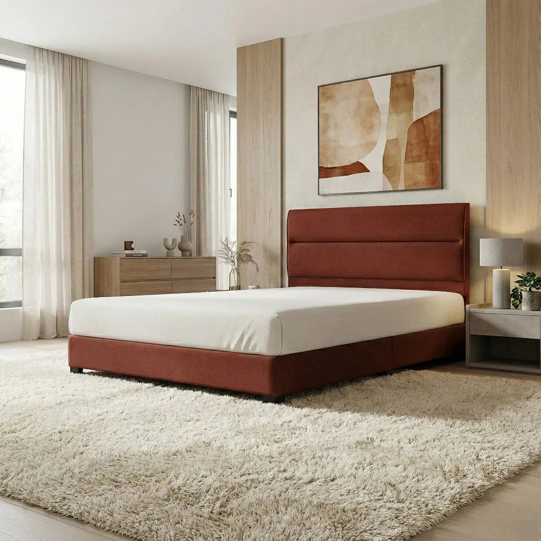 Lumora Modern Divan Bed Frame | Sleek Horizontal Panel Headboard Grandeur Furnishings