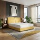 Merado Fabric Divan Bed - 8 Inch Base with Modern Minimalist Headboard Grandeur Furnishings