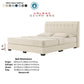 Valenx Designer Divan Bed - Vertical Tufted Headboard with Moisture Proof Fabric Grandeur Furnishings