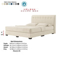 Cream Valenx bed with colour options and dimensions