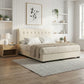 Valenx Designer Divan Bed - Vertical Tufted Headboard with Moisture Proof Fabric Grandeur Furnishings