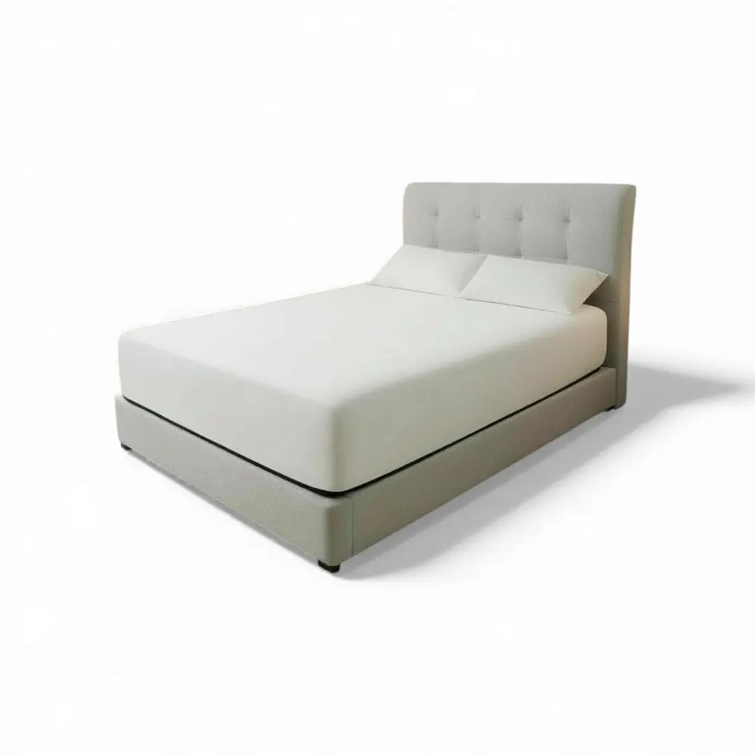 Elancé Premium Divan Bed Frame | Moisture-Proof Fabric | Tufted Headboard Grandeur Furnishings