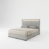 Vessa Upholstered Divan Bed Frame with LED Headboard Grandeur Furnishings