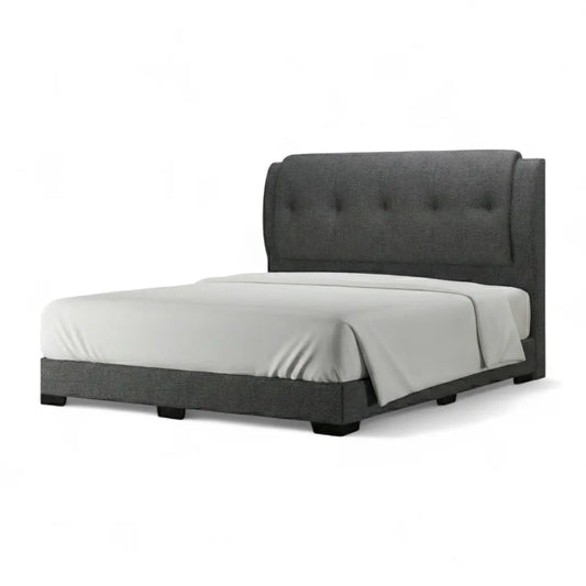 Trivian Designer Divan Bed - Tapered Wingback Headboard with Solid 8" Base Grandeur Furnishings