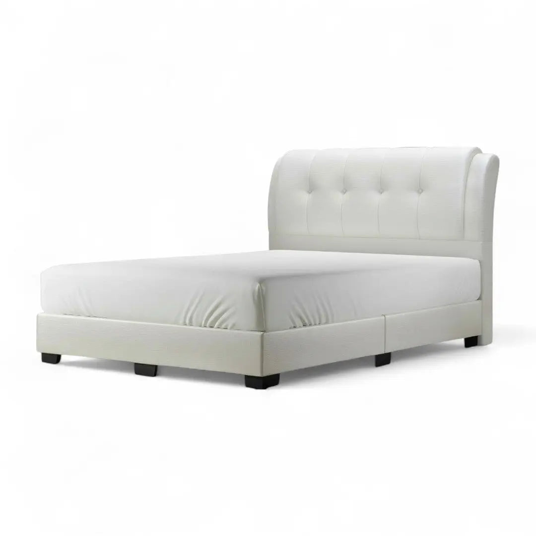 Serano Designer Divan Bed - Grand Roll-Top Headboard Grandeur Furnishings