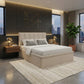 Solvaré Upholstered Storage Bed – Modern Channel Tufted Headboard with 12-Inch Deep Storage & Moisture-Proof Tech Grandeur Furnishings