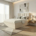 Cream Solvaré bed beside a bright window