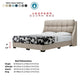 Vespera Fabric Bed Frame with Wingback Cushion Headboard Grandeur Furnishings