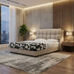 Vespera Fabric Bed Frame with Wingback Cushion Headboard Grandeur Furnishings