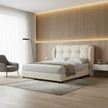 Cream Tranquil bed beside a tall window