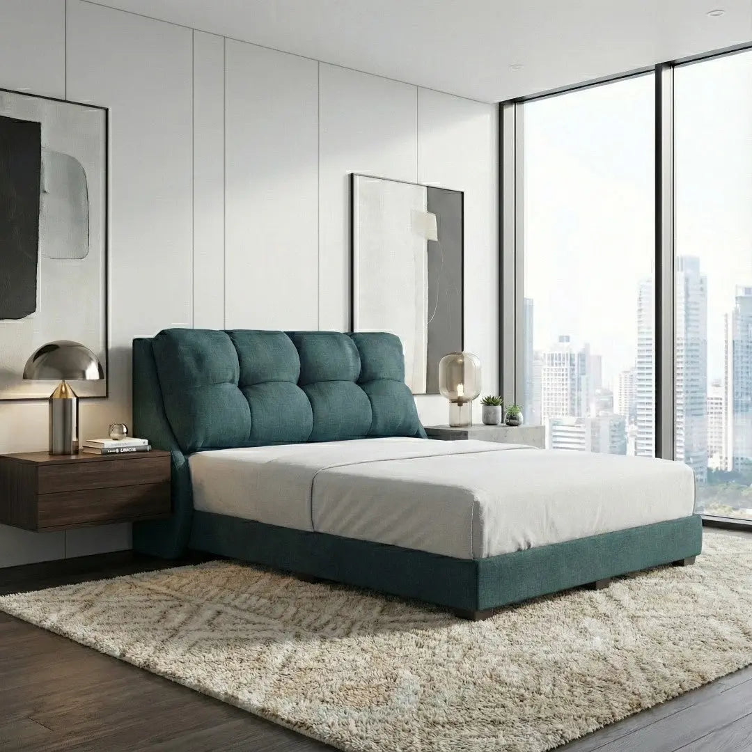Verity Divan Bed Frame | Moisture Proof Fabric | Thick Plush Cushion Headboard Grandeur Furnishings