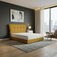 Solara Modern Divan Bed Frame | Button Tufted Headboard with Horizontal Accent Grandeur Furnishings