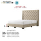 Aurette Grand Series 143cm Tall Winged Headboard Divan Bed - Moisture Proof Fabric & Button Tufted Design Grandeur Furnishings