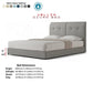 Vellin Upholstered Divan Bed Frame with 8-Inch Base and Button Tufted Headboard Grandeur Furnishings