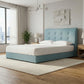 Auralis Modern Upholstered Bed Frame with Tufted Headboard | 8-Inch Divan Base Grandeur Furnishings
