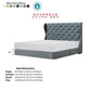 Monarque Luxury Tufted Bed Frame | 8" Divan Base | Tall Wingback Headboard Grandeur Furnishings