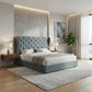 Monarque Luxury Tufted Bed Frame | 8" Divan Base | Tall Wingback Headboard Grandeur Furnishings