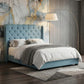 Calista Luxury Fabric Bed Frame - Elegant Wingback Headboard & Sturdy Divan Base Grandeur Furnishings