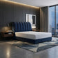 Amora Luxury Divan Bed Frame | Modern Channel Tufted Headboard Grandeur Furnishings
