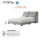 Opelle Fabric Bed Frame with Cushioned Headboard Grandeur Furnishings