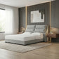 Opelle Fabric Bed Frame with Cushioned Headboard Grandeur Furnishings