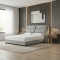 Grey Opelle bed in a bright bedroom