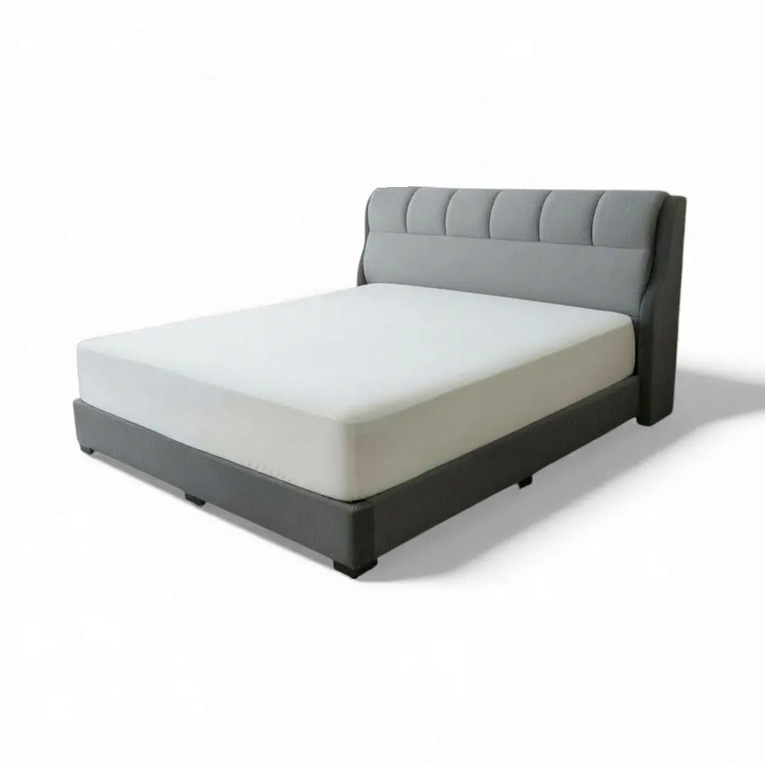 Olera Divan Bed Frame - Luxury Cushioned Headboard with Wing Design Grandeur Furnishings