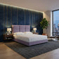 Novessa Modern Designer Bed Frame | Moisture-Proof Fabric Divan Base | Minimalist Headboard Grandeur Furnishings