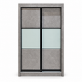 Front view of Alden grey two-door sliding wardrobe