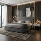 Estoria Storage Bed with 14" Base & 12" Deep Storage | Minimalist Horizontal Headboard | Easy-Clean Fabric Grandeur Furnishings