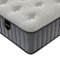 Snoova Comfort quilted mattress corner and grey side panel, close-up