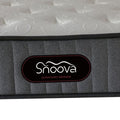 Snoova Comfort side label and vertically quilted side panel, close-up