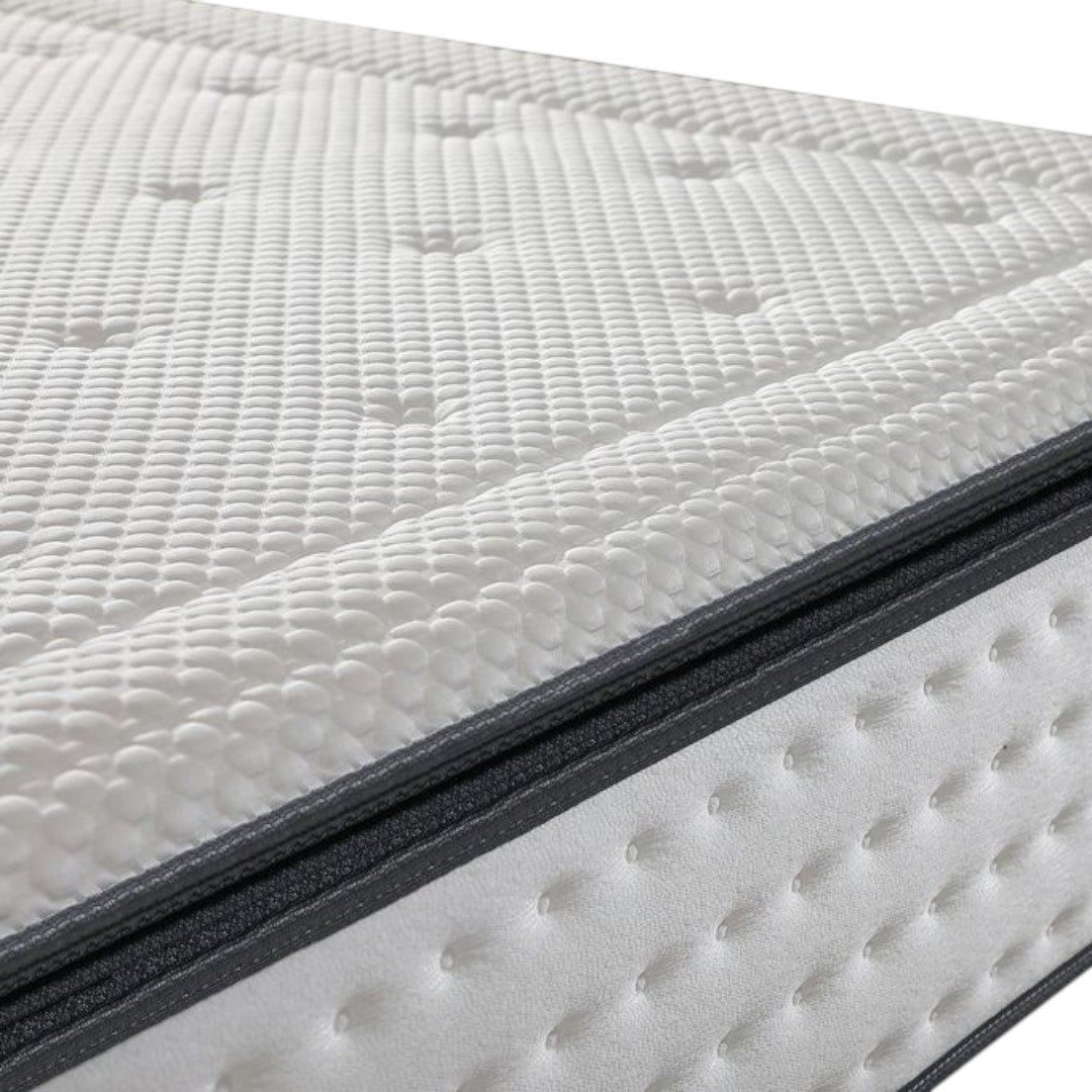 Snoova Prestige Natural Latex Pillow Top Mattress - Cooling Ice Silk Fabric & 7-Zone Pocket Springs Grandeur Furnishings