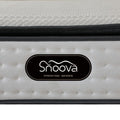 Snoova Prestige side label and quilted mattress edge, close-up