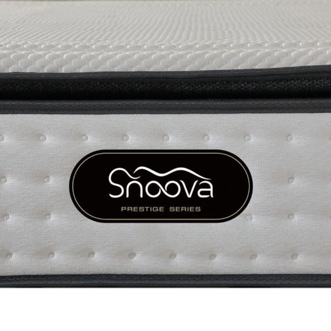 Snoova Prestige Natural Latex Pillow Top Mattress - Cooling Ice Silk Fabric & 7-Zone Pocket Springs Grandeur Furnishings