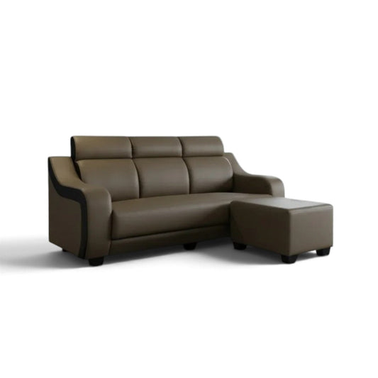 Luxury 3-Seater Sofa with Ottoman Foot Stool Grandeur Furnishings
