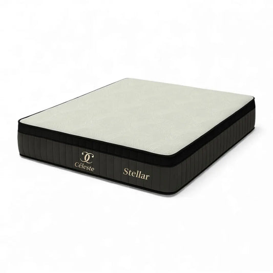 Céleste Stellar 11” Premium Luxury Hotel Mattress | Ice Silk Cooling Fabric + Individual Pocketed Spring | Medium Firm Orthopaedic Support | High-Resilience Foam Grandeur Furnishings
