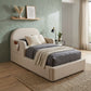 Elaris Fabric Bed Frame with Side Guard Panels Grandeur Furnishings