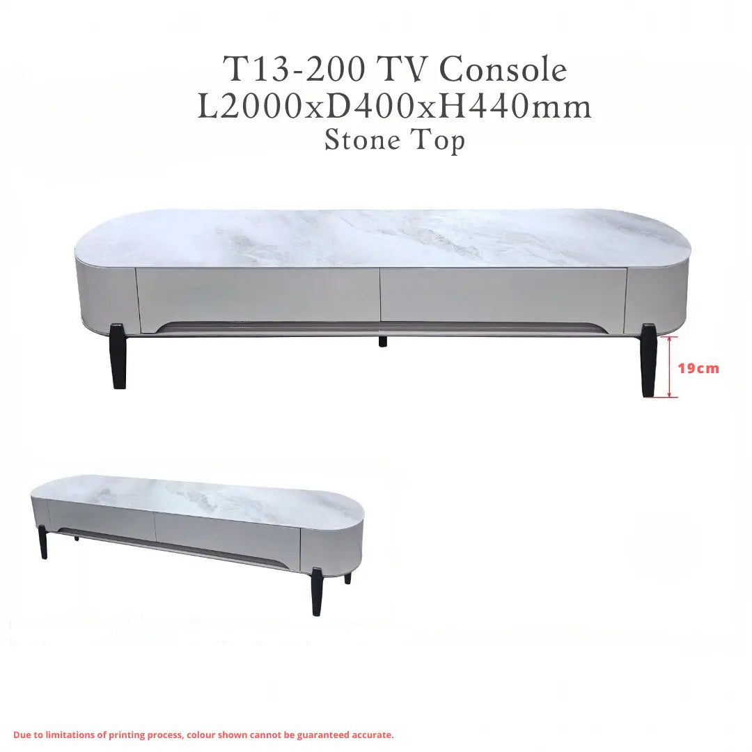 Vantor Luxury Stone Top TV Console | Modern White Marble TV Cabinet | Nordic Minimalist Living Room Stand Grandeur Furnishings